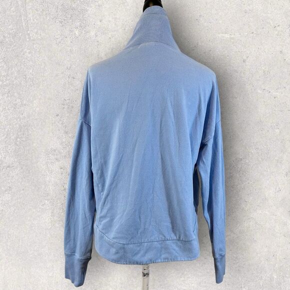 Sweaty Betty Blue Cowl Neck Sweatshirt Hoodie with Pockets Size 8-10 - Picture 6 of 12
